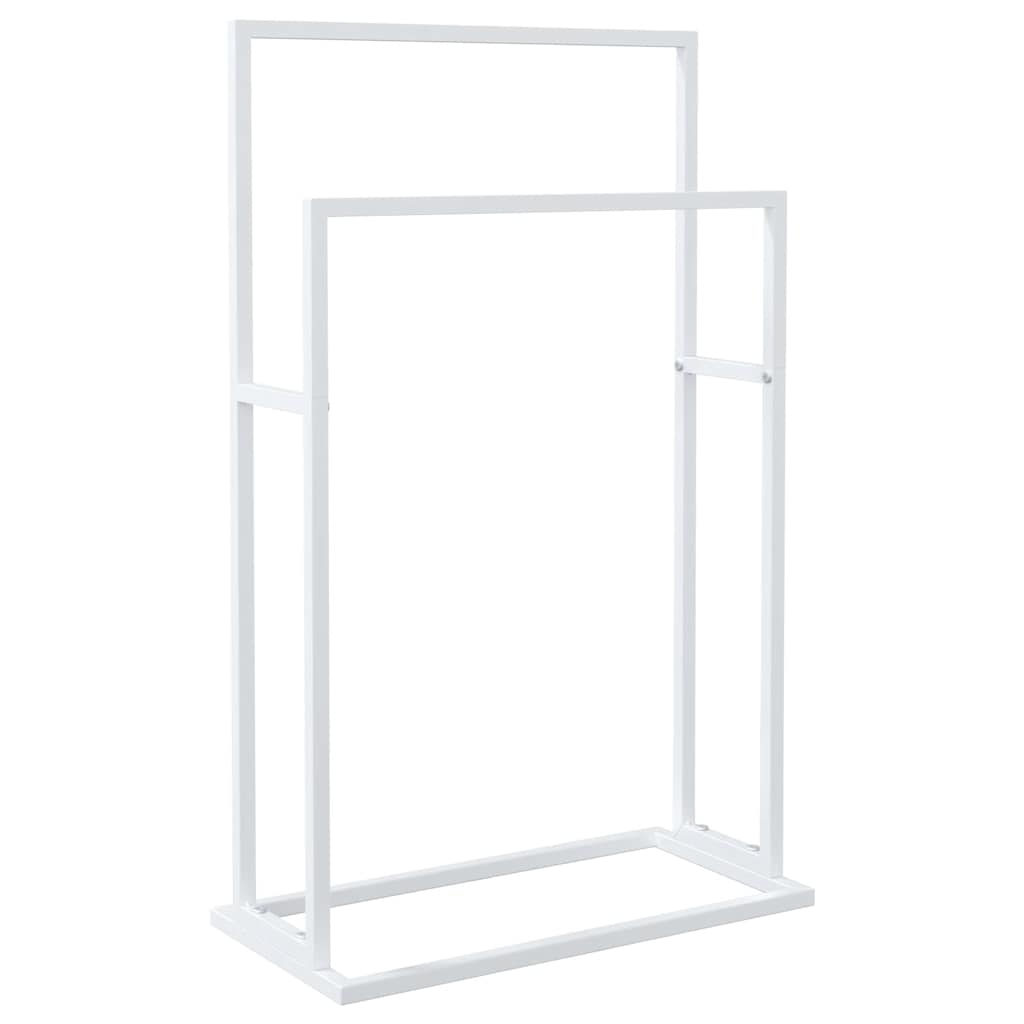 Vidaxl handdoekenrek vrijstaand 48x24x78,5 cm ijzer wit