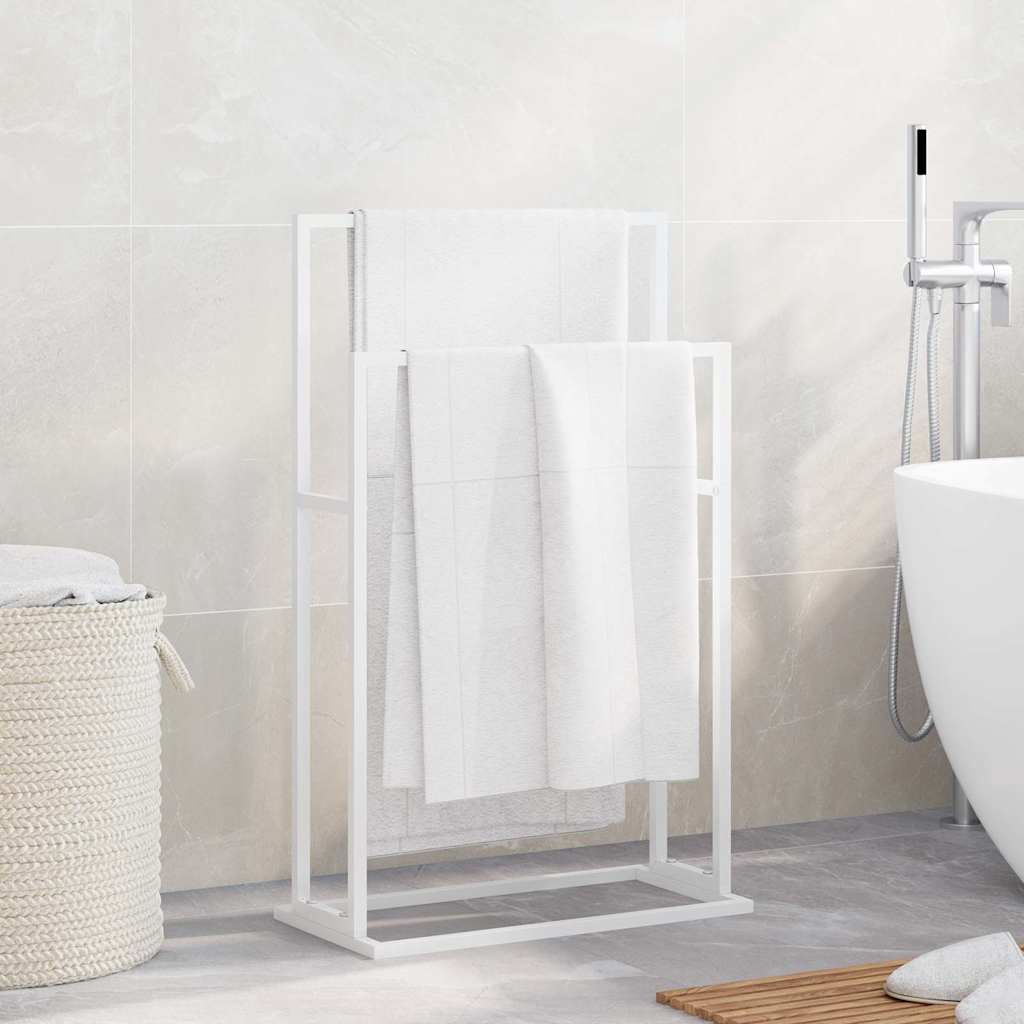 Vidaxl handdoekenrek vrijstaand 48x24x78,5 cm ijzer wit