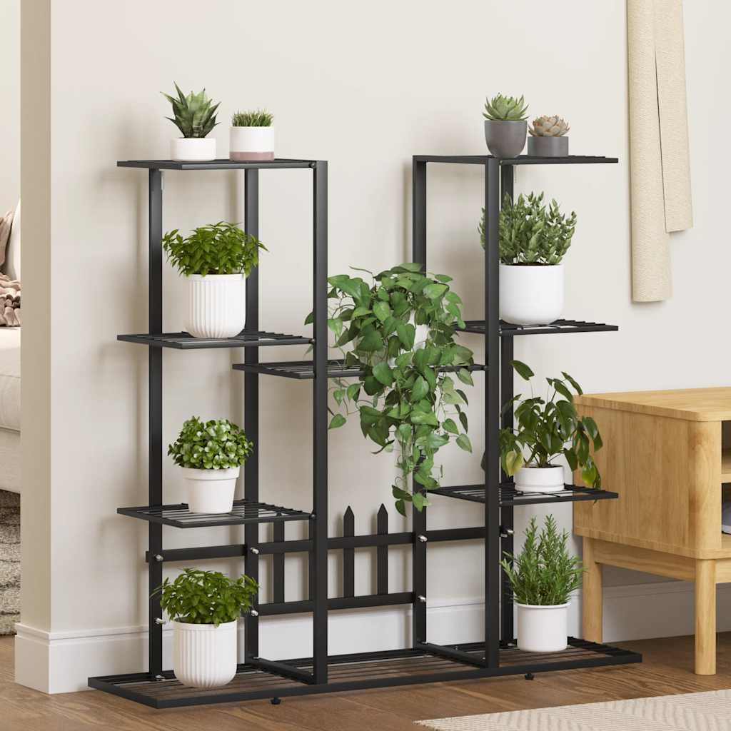 Vidaxl bloemenstandaard 94,5x25x89 cm ijzer zwart