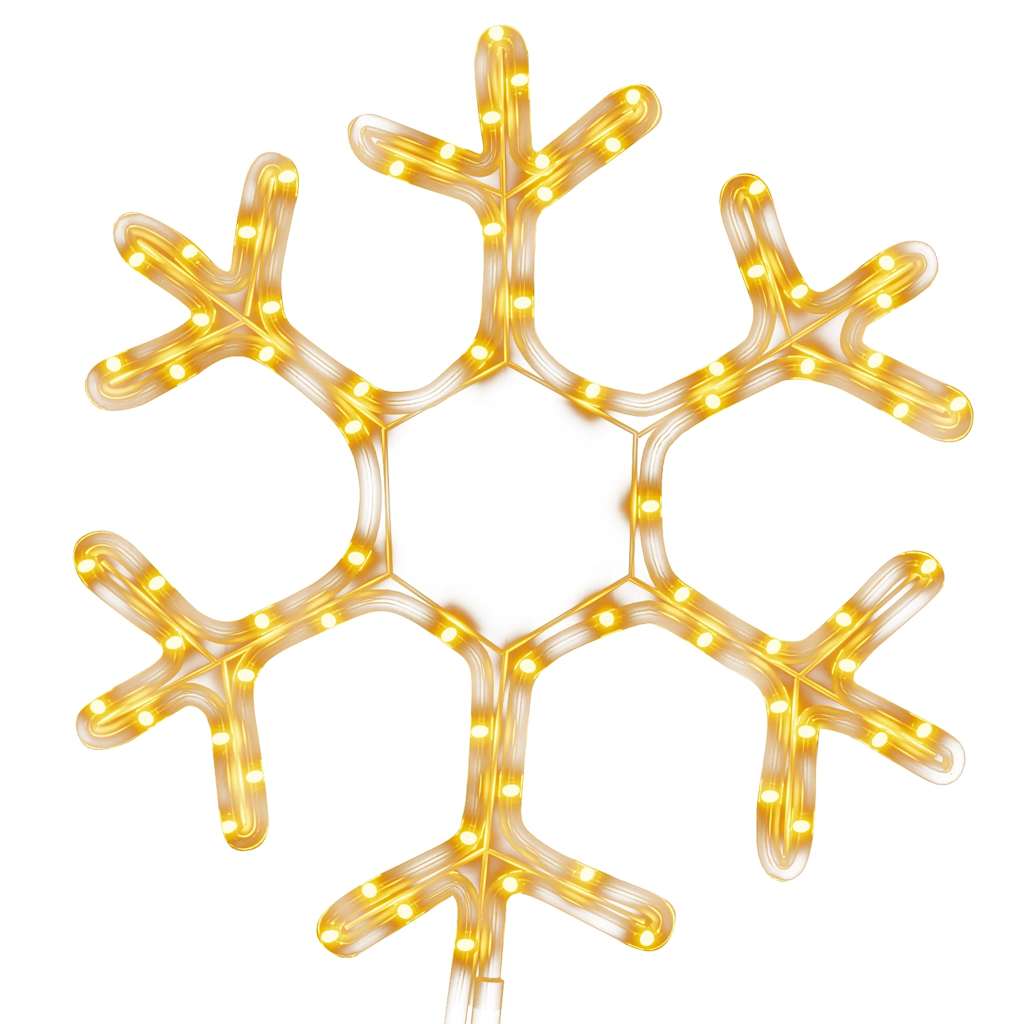 Vidaxl kerstfiguur sneeuwvlok met 72 warmwitte led's 38x37 cm