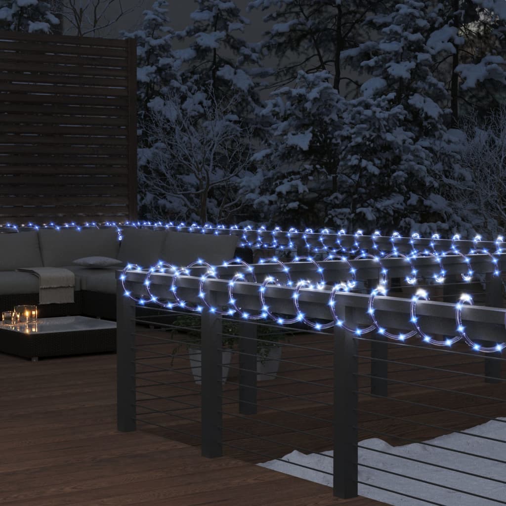 VidaXL Lampenkap met 120 LED's koudwit 5 m PVC