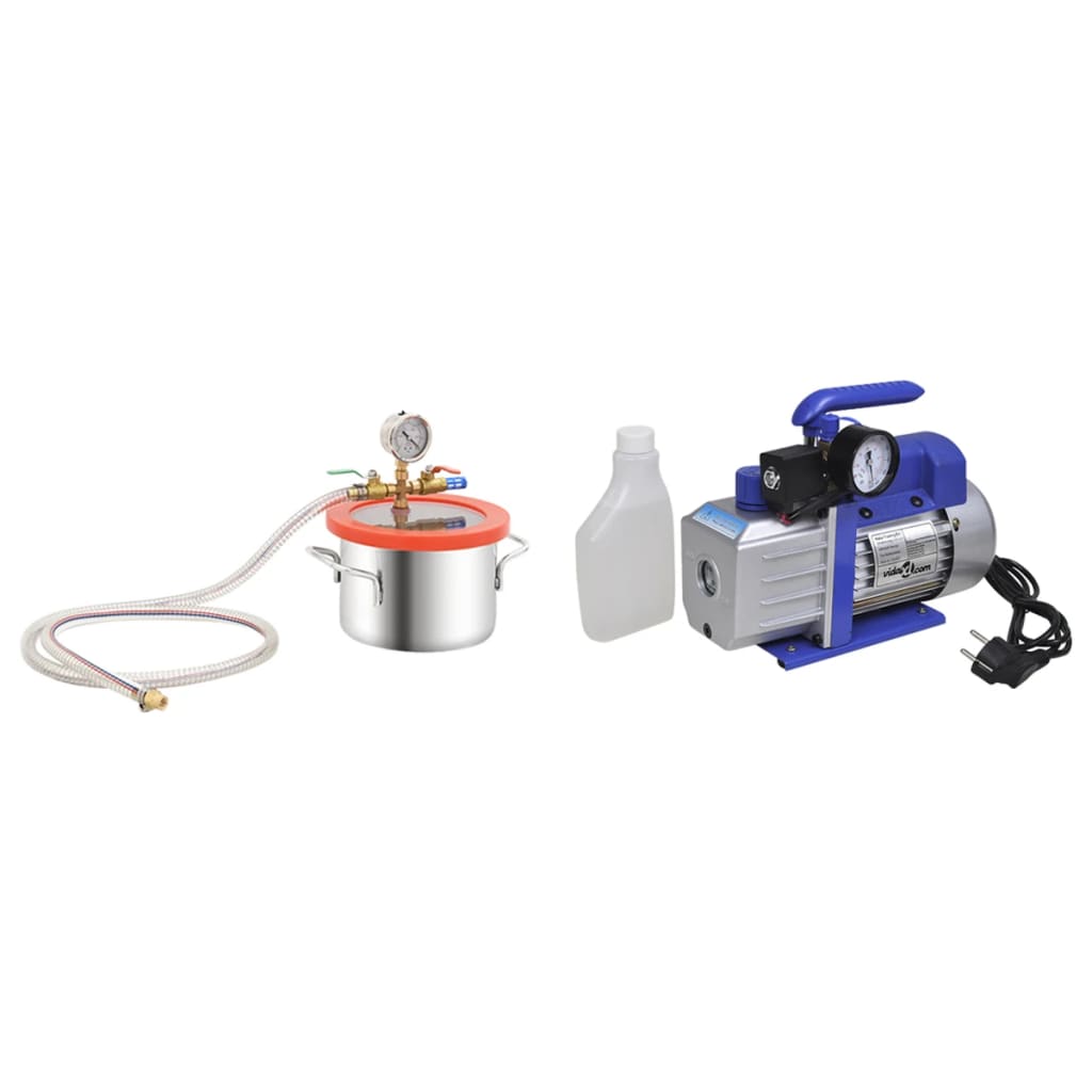 Vidaxl vacuümkamer met 1-traps pomp 3,7 l