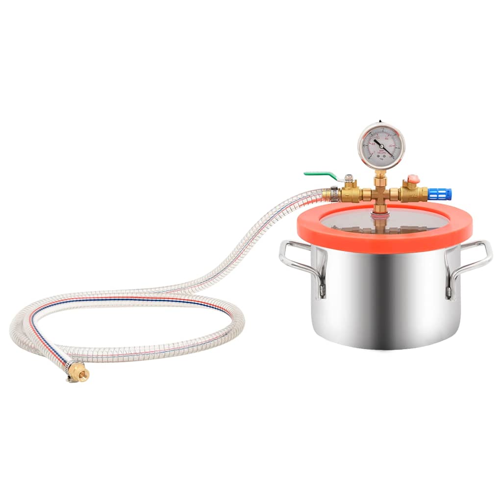 Vidaxl vacuümkamer met 1-traps pomp 3,7 l