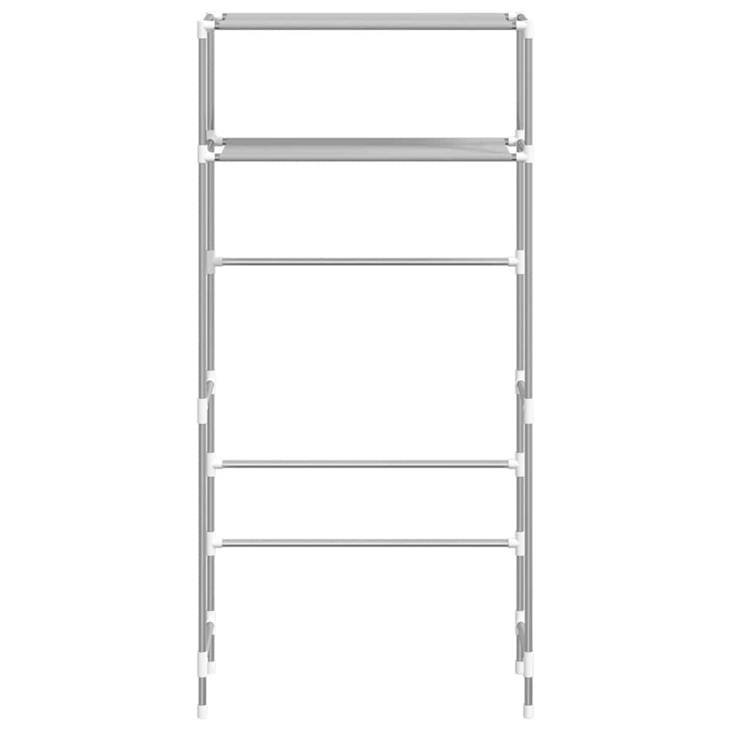 Vidaxl wasmachinerek 2-laags 69x28x143 cm ijzergrijs