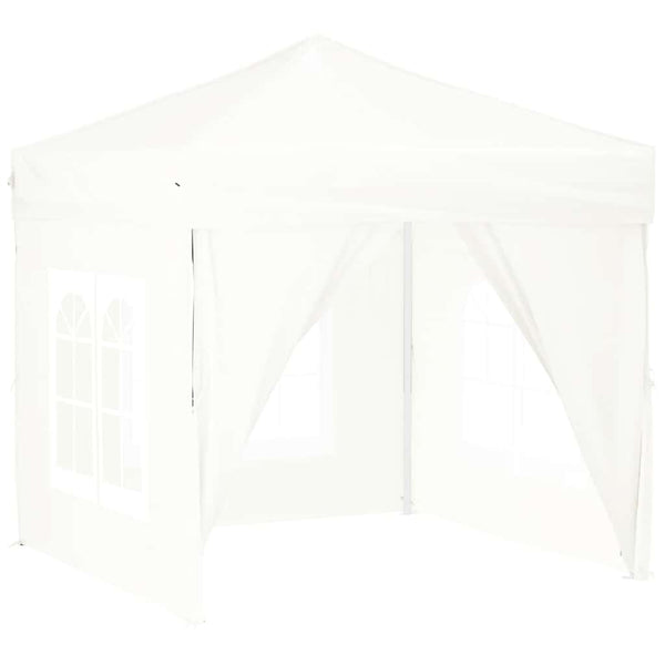 Vidaxl partytent inklapbaar met zijwanden 2x2 m wit
