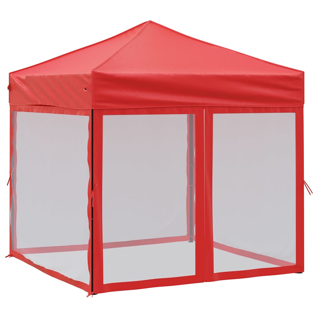 Vidaxl partytent inklapbaar met zijwanden 2x2m rood