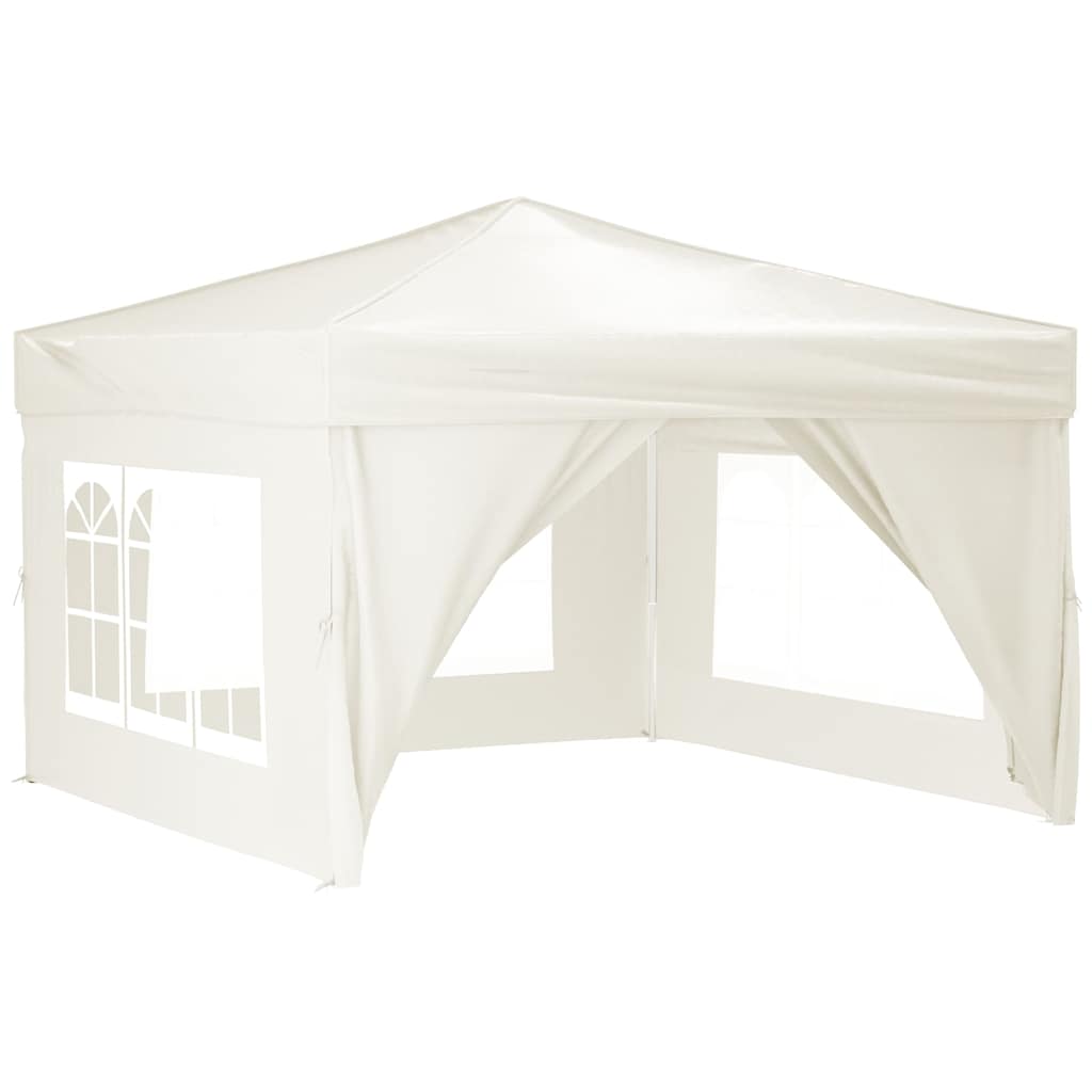 Vidaxl partytent inklapbaar met zijwanden 3x3m crèmekleurig