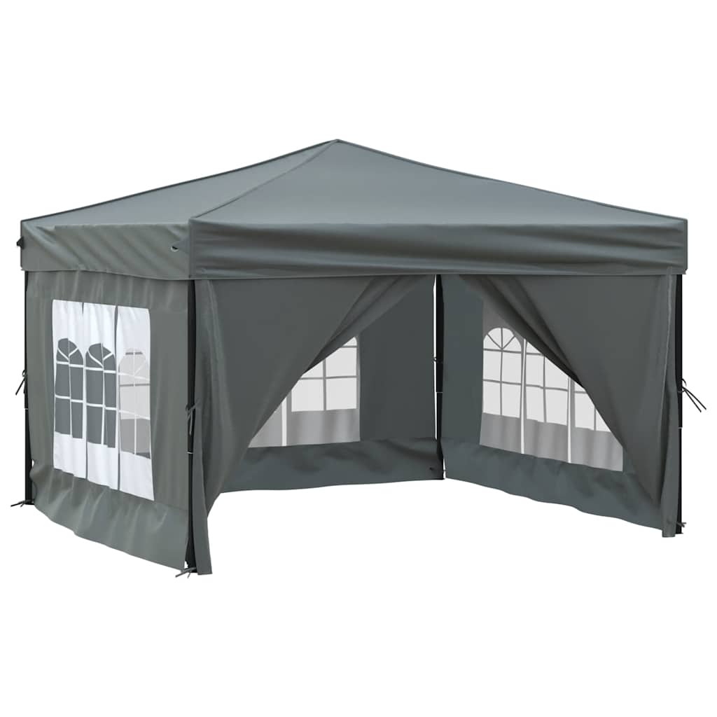Vidaxl partytent inklapbaar met zijwanden 3x3m antracietkleurig