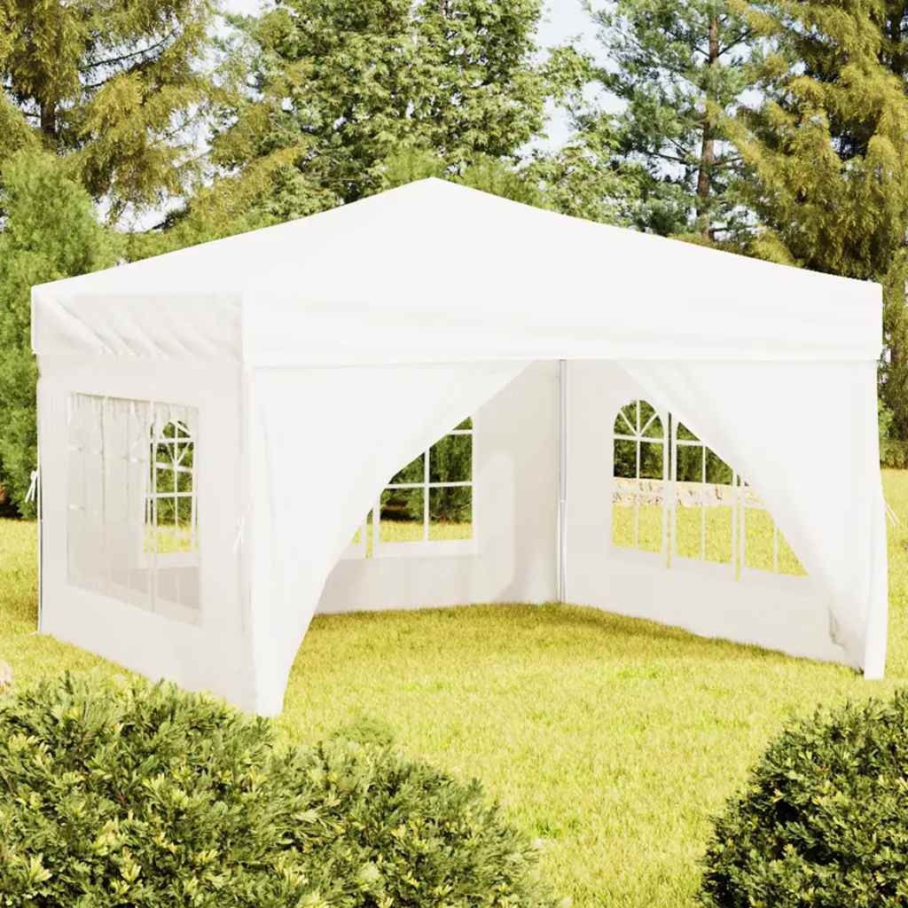 Vidaxl partytent inklapbaar met zijwanden 3x3m wit