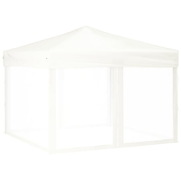 Vidaxl partytent inklapbaar met zijwanden 3x3 m wit