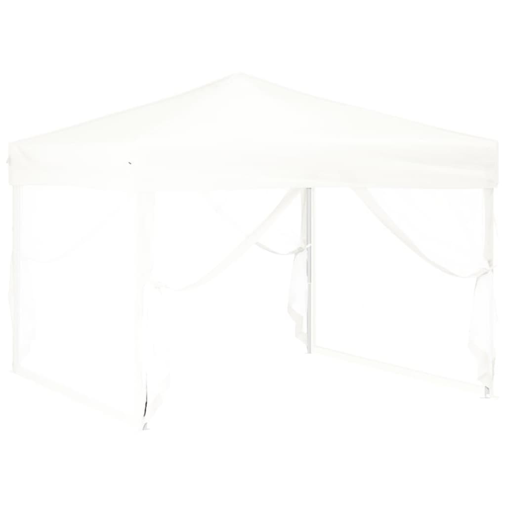 Vidaxl partytent inklapbaar met zijwanden 3x3m wit