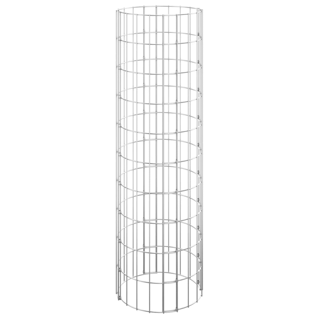 Vidaxl schanskorfpaal rond ø30x100 cm gegalvaniseerd staal