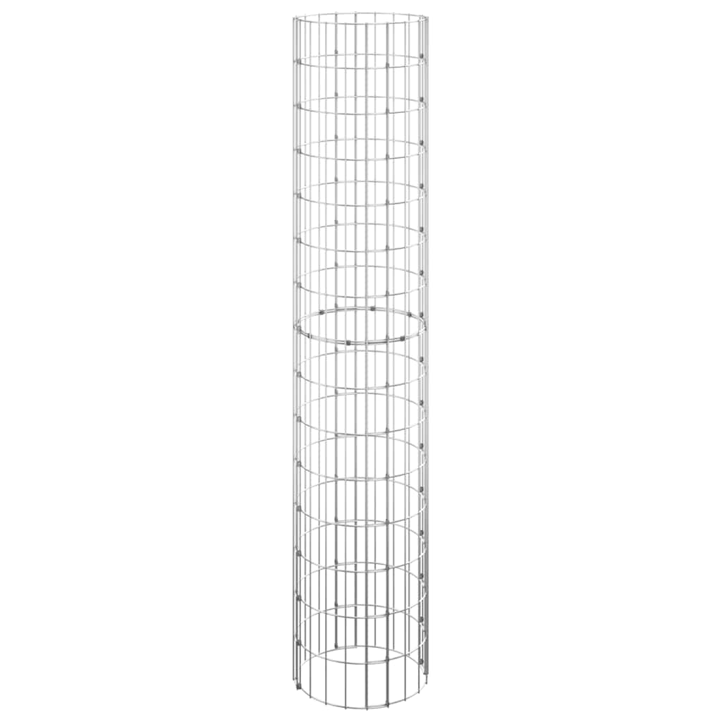 Vidaxl schanskorfpaal rond ø30x150 cm gegalvaniseerd staal