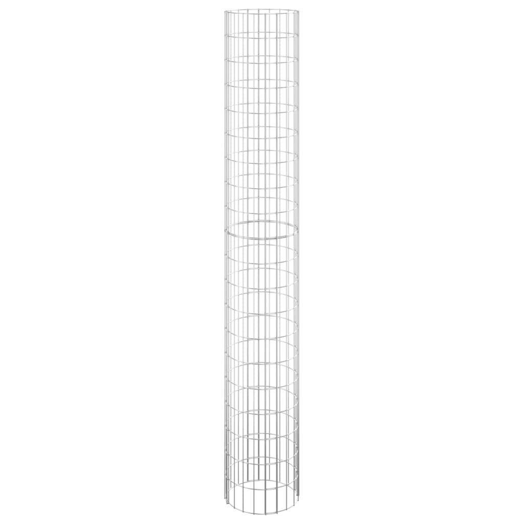 Vidaxl schanskorfpaal rond ø30x200 cm gegalvaniseerd staal