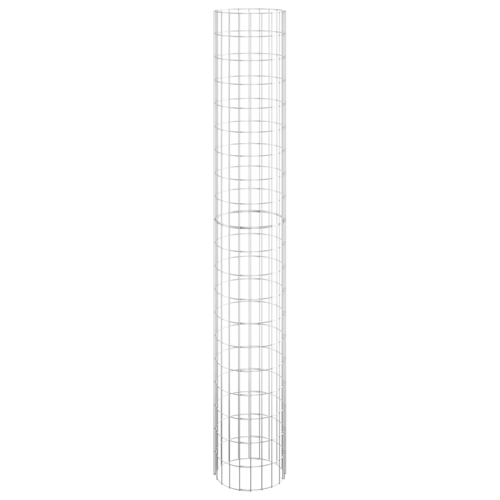 Vidaxl schanskorfpaal rond ø30x200 cm gegalvaniseerd staal