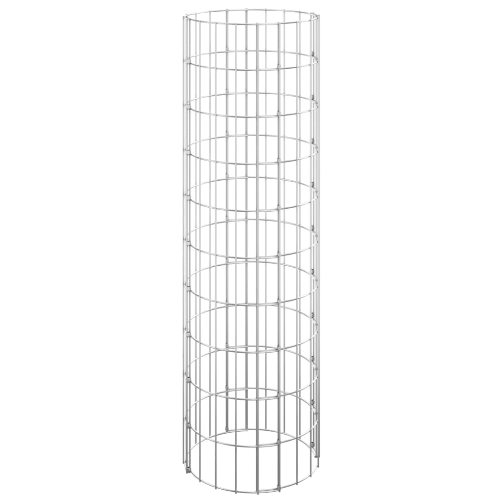 Vidaxl schanskorven plantenbakken 3 st rond gebogen ø30x100 cm staal