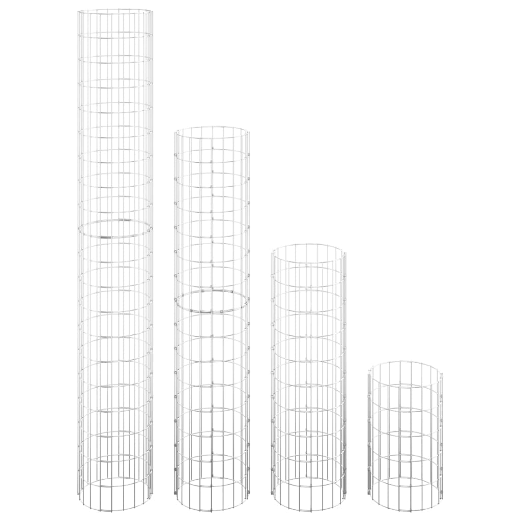 Vidaxl schanskorven plantenbakken 4 st rond gebogen ø30x50 100 150 200 cm