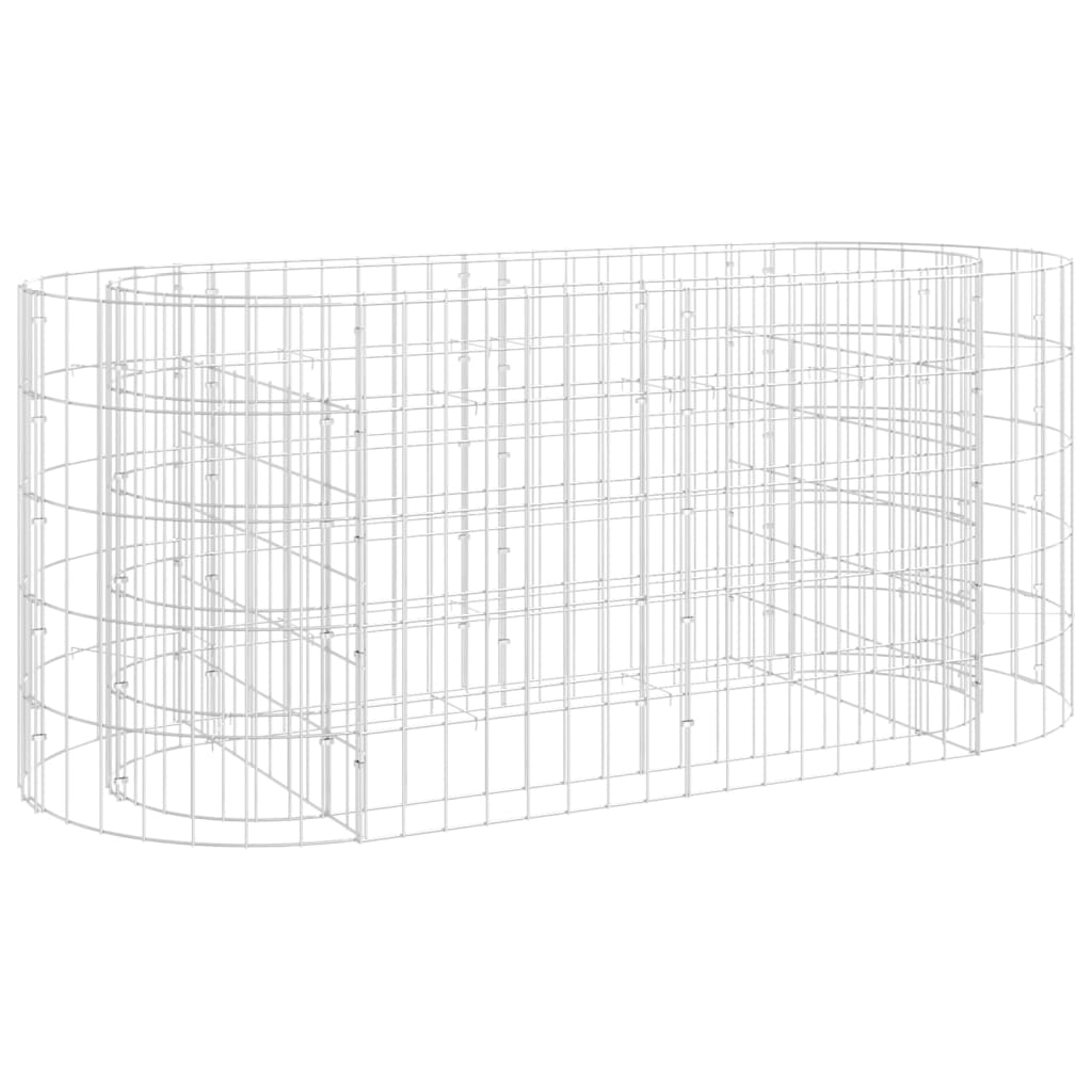 Vidaxl schanskorf plantenbak 120x50x50 cm gegalvaniseerd ijzer