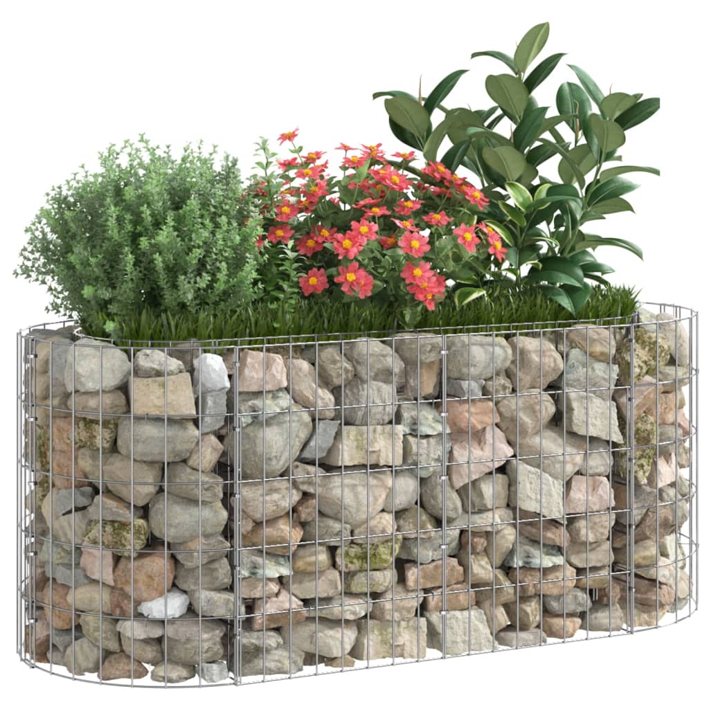 Vidaxl schanskorf plantenbak 120x50x50 cm gegalvaniseerd ijzer