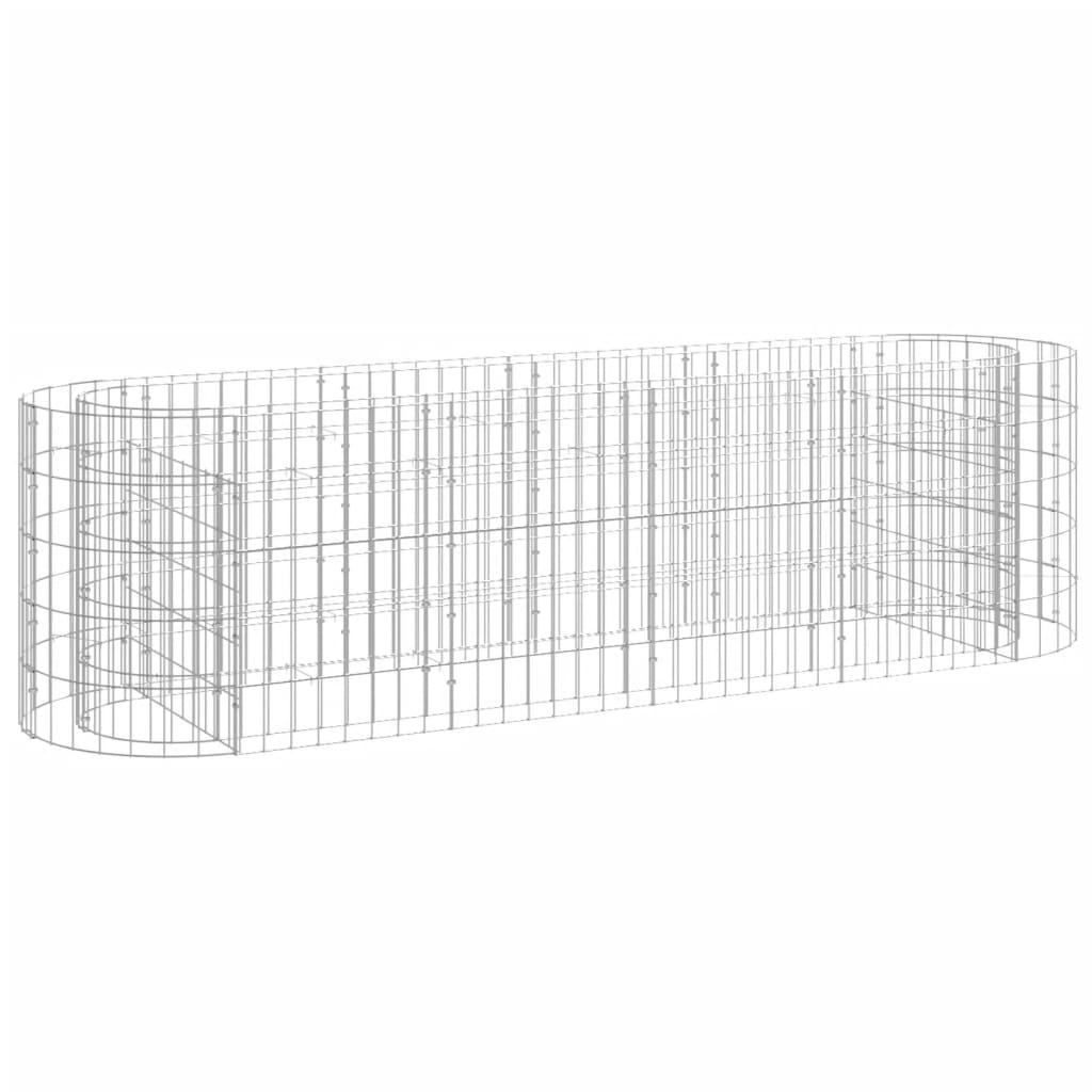 Vidaxl schanskorf plantenbak 190x50x50 cm gegalvaniseerd ijzer