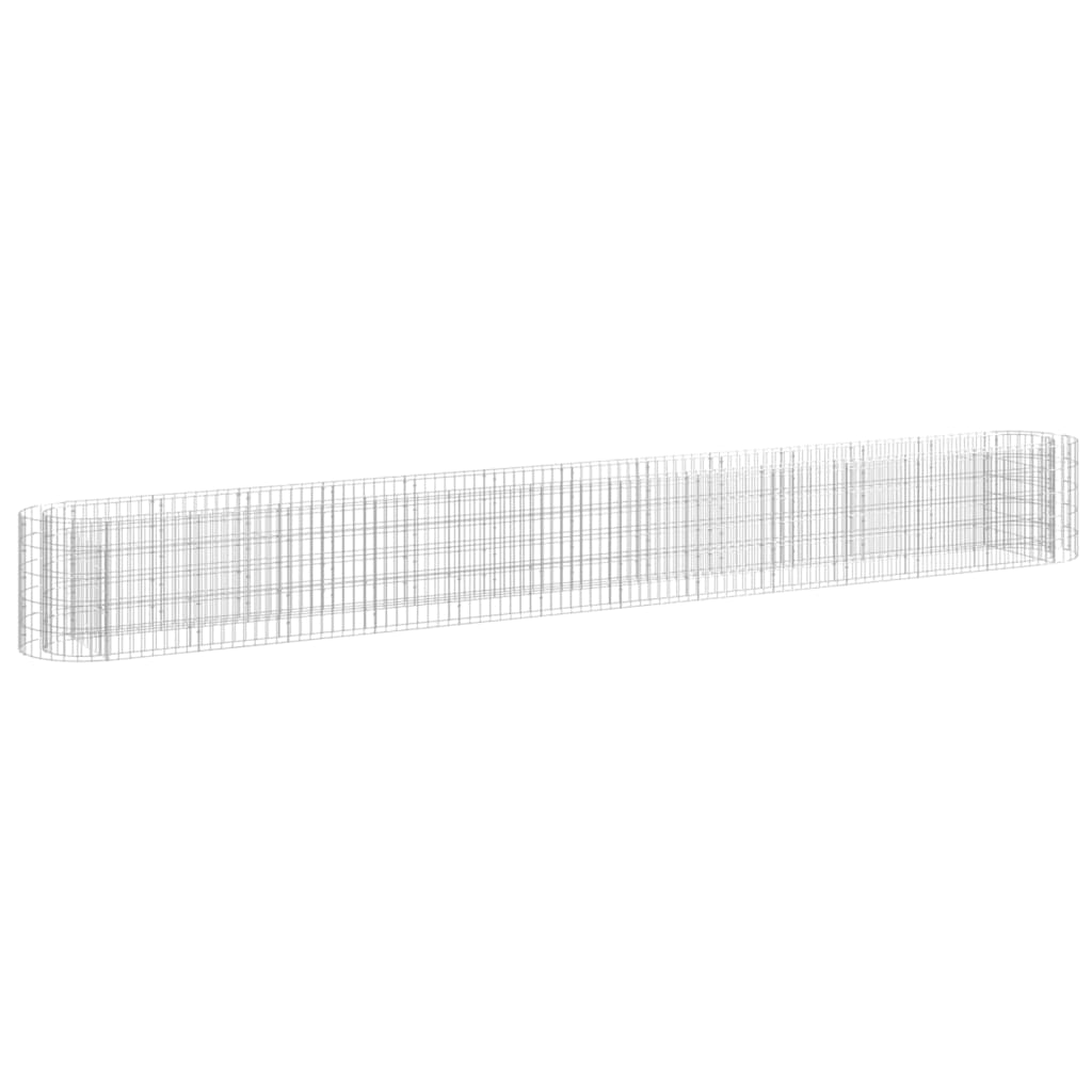 Vidaxl schanskorf plantenbak 470x50x50 cm gegalvaniseerd ijzer