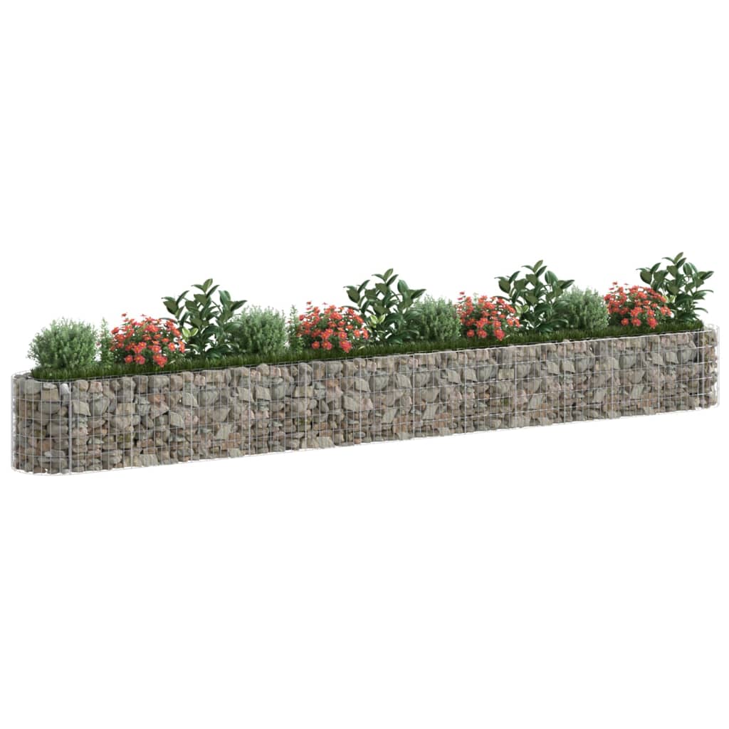 Vidaxl schanskorf plantenbak 470x50x50 cm gegalvaniseerd ijzer