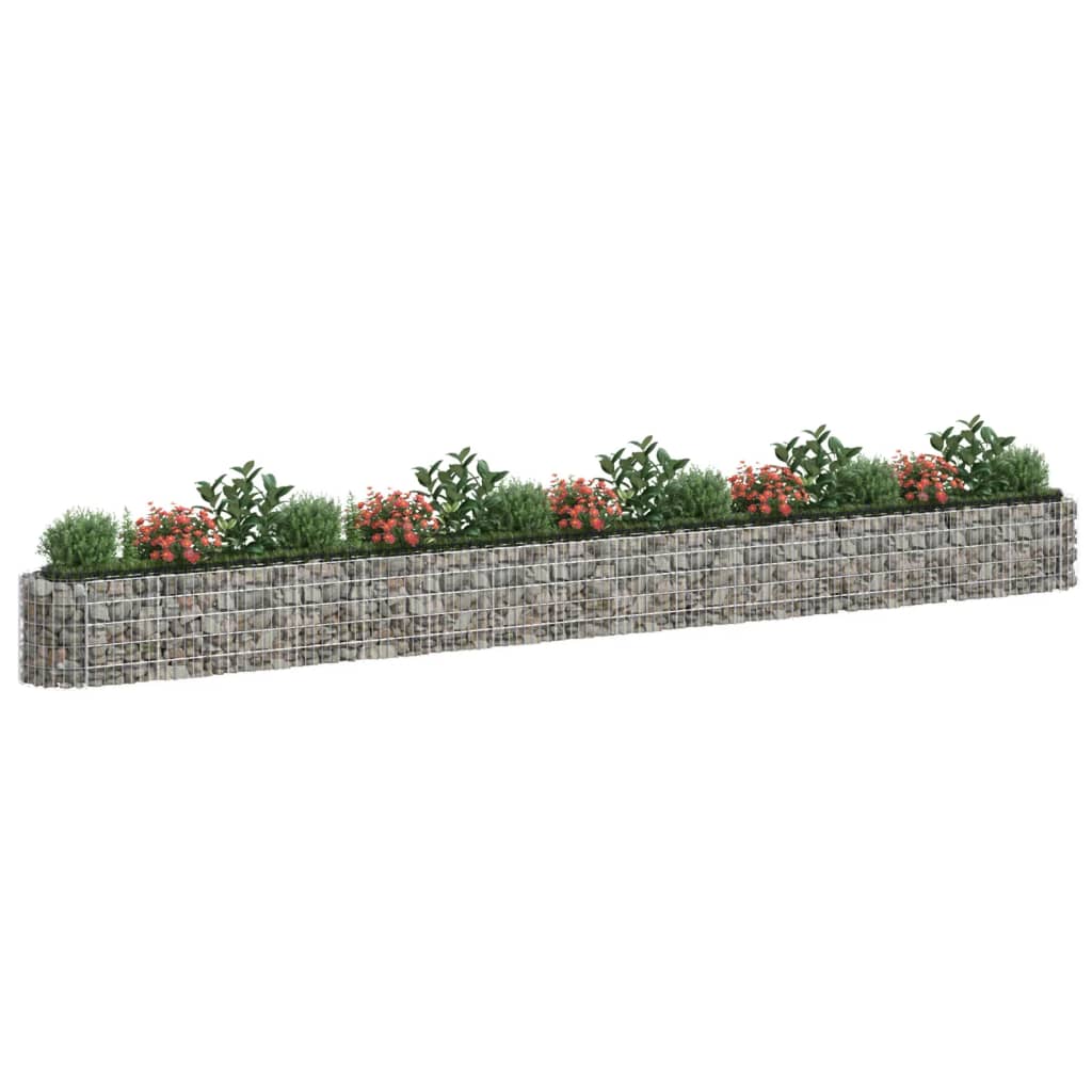 VidaXL Gabion plantenbak vergroot 610x50x50 cm gegalvaniseerd ijzer