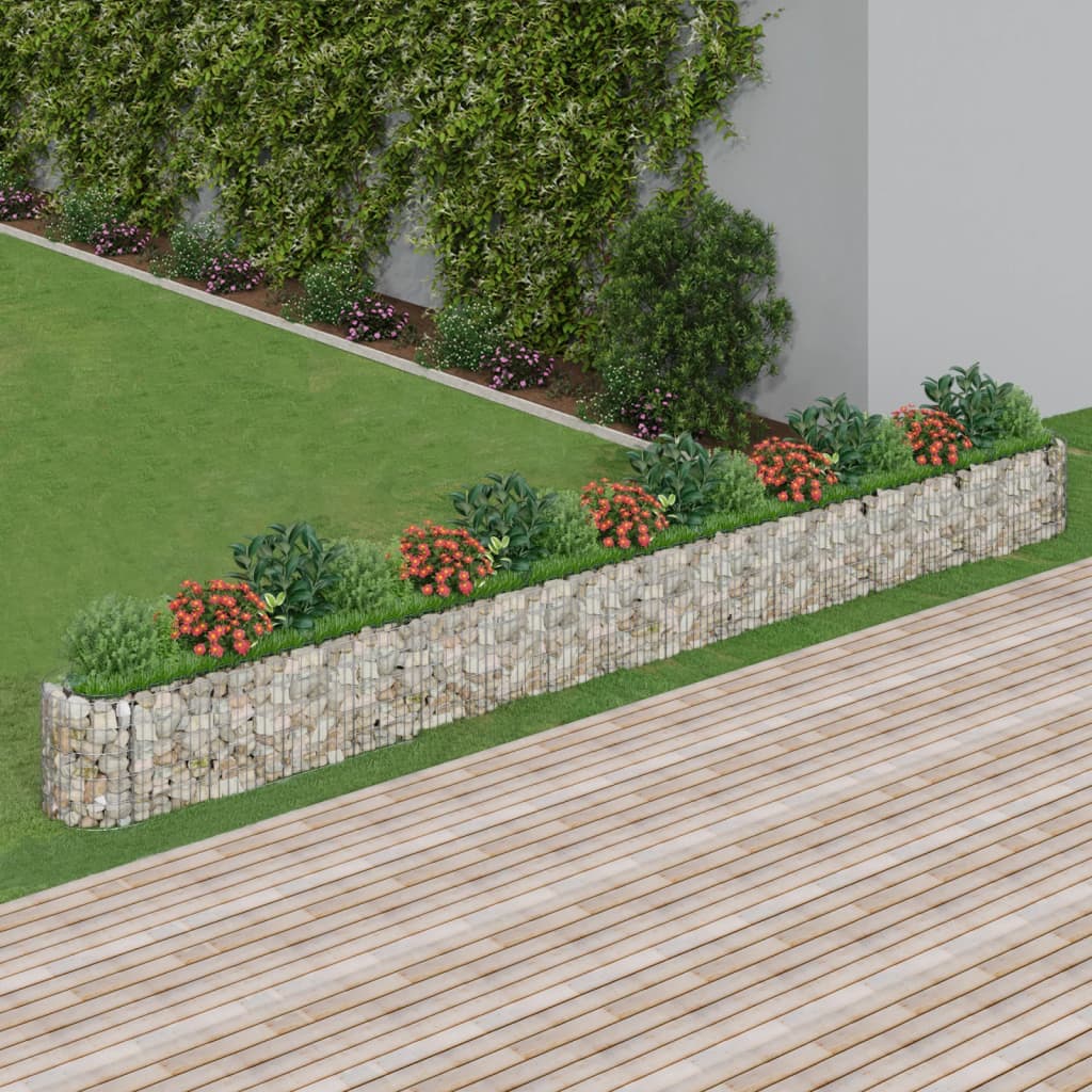 VidaXL Gabion plantenbak vergroot 610x50x50 cm gegalvaniseerd ijzer