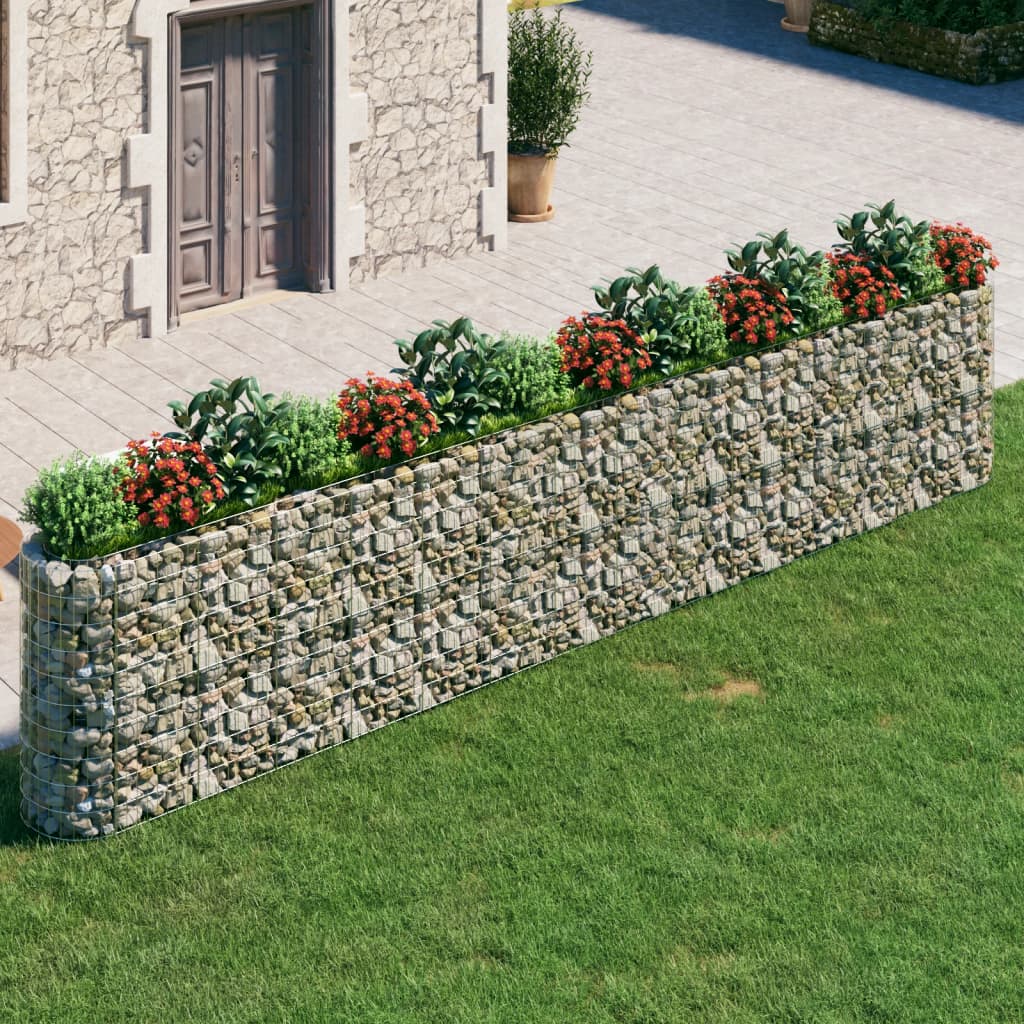 VidaXL Gabion plantenbak vergroot 540x50x100 cm gegalvaniseerd ijzer