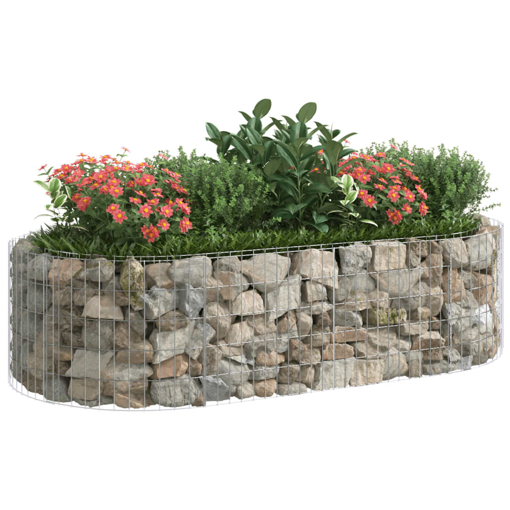 Vidaxl schanskorf plantenbak 200x100x50 cm gegalvaniseerd ijzer
