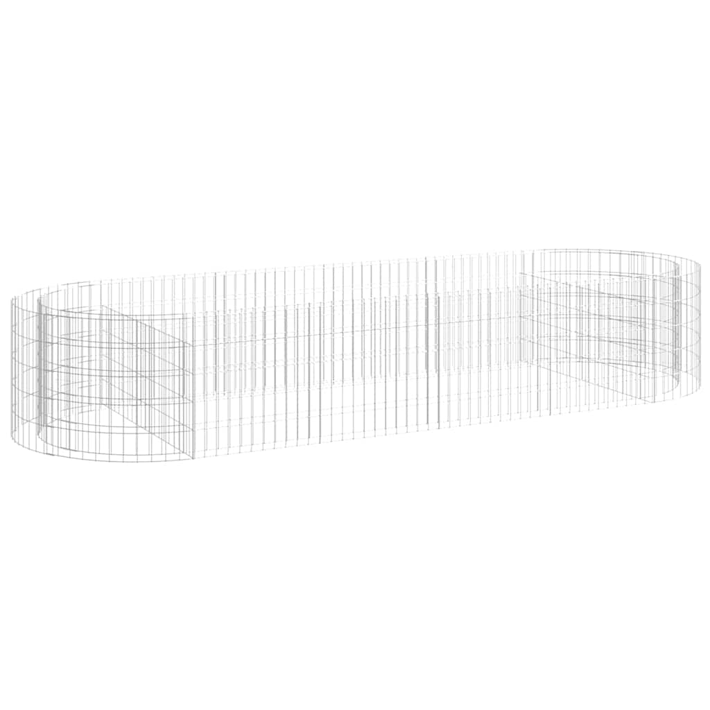 Vidaxl gabion plantenbak verhoogd 300x100x50 cm gegalvaniseerd ijzer