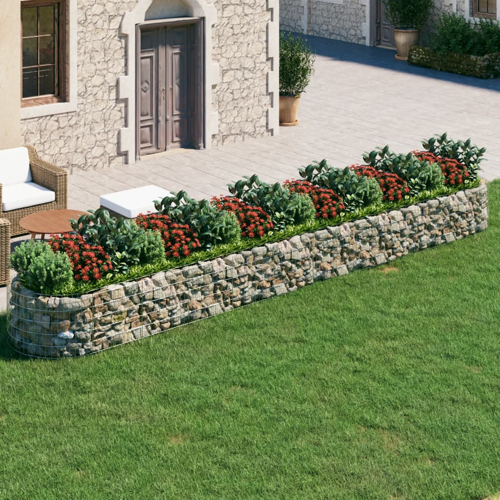 VidaXL Gabion plantenbak vergroot 600x100x50 cm gegalvaniseerd ijzer