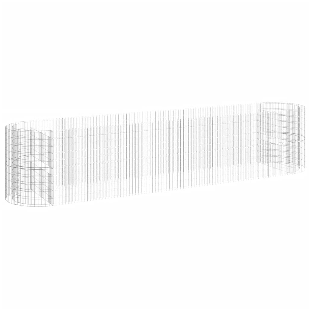 VidaXL Gabion plantenbak vergroot 500x100x100 cm gegalvaniseerd ijzer