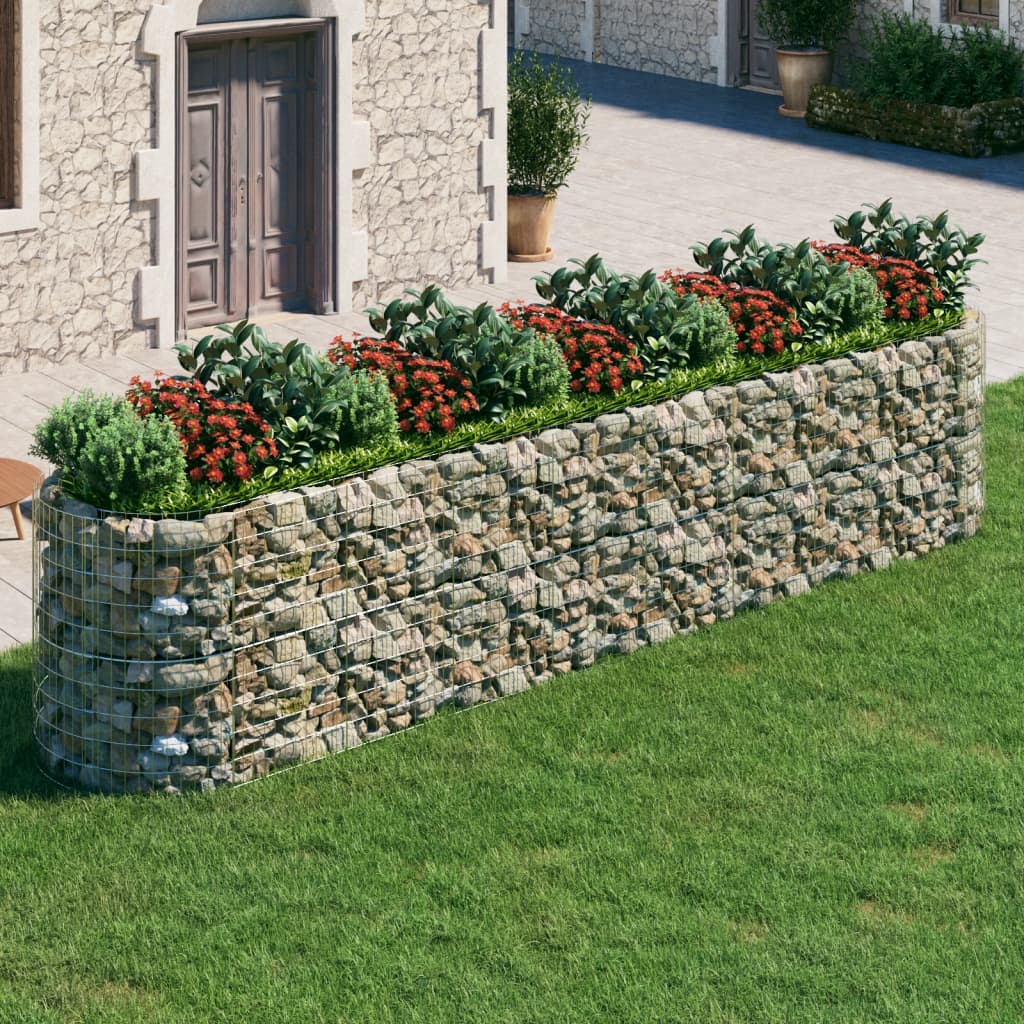 VidaXL Gabion plantenbak vergroot 500x100x100 cm gegalvaniseerd ijzer