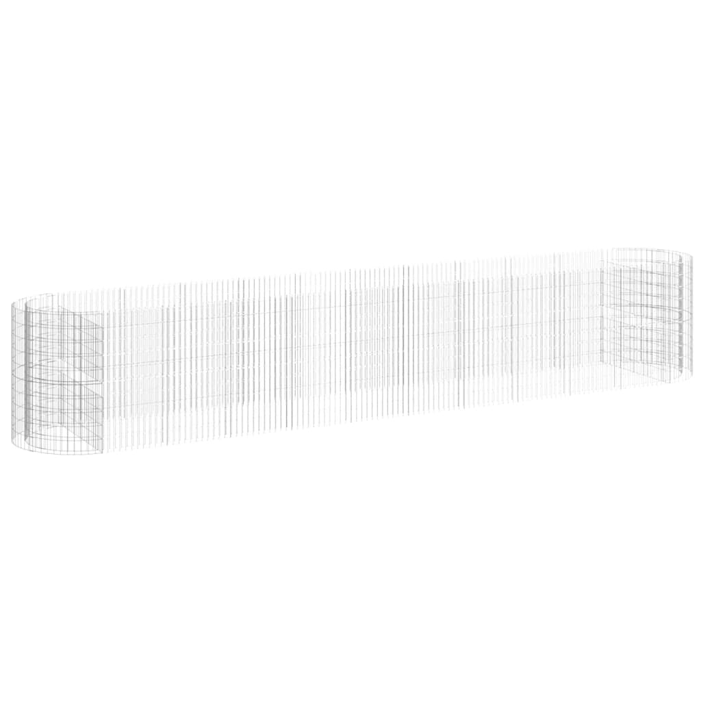 VidaXL Gabion plantenbak vergroot 600x100x100 cm gegalvaniseerd ijzer