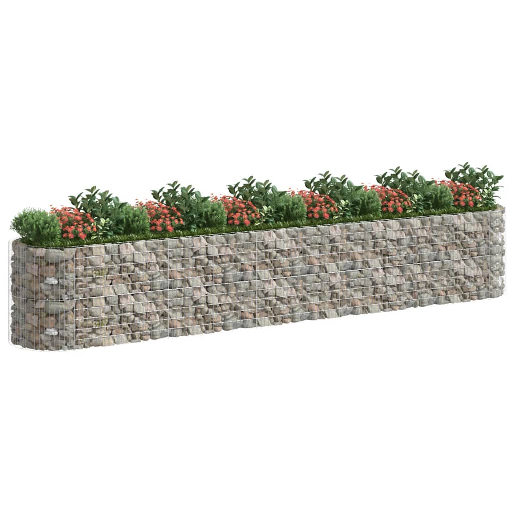 VidaXL Gabion plantenbak vergroot 600x100x100 cm gegalvaniseerd ijzer