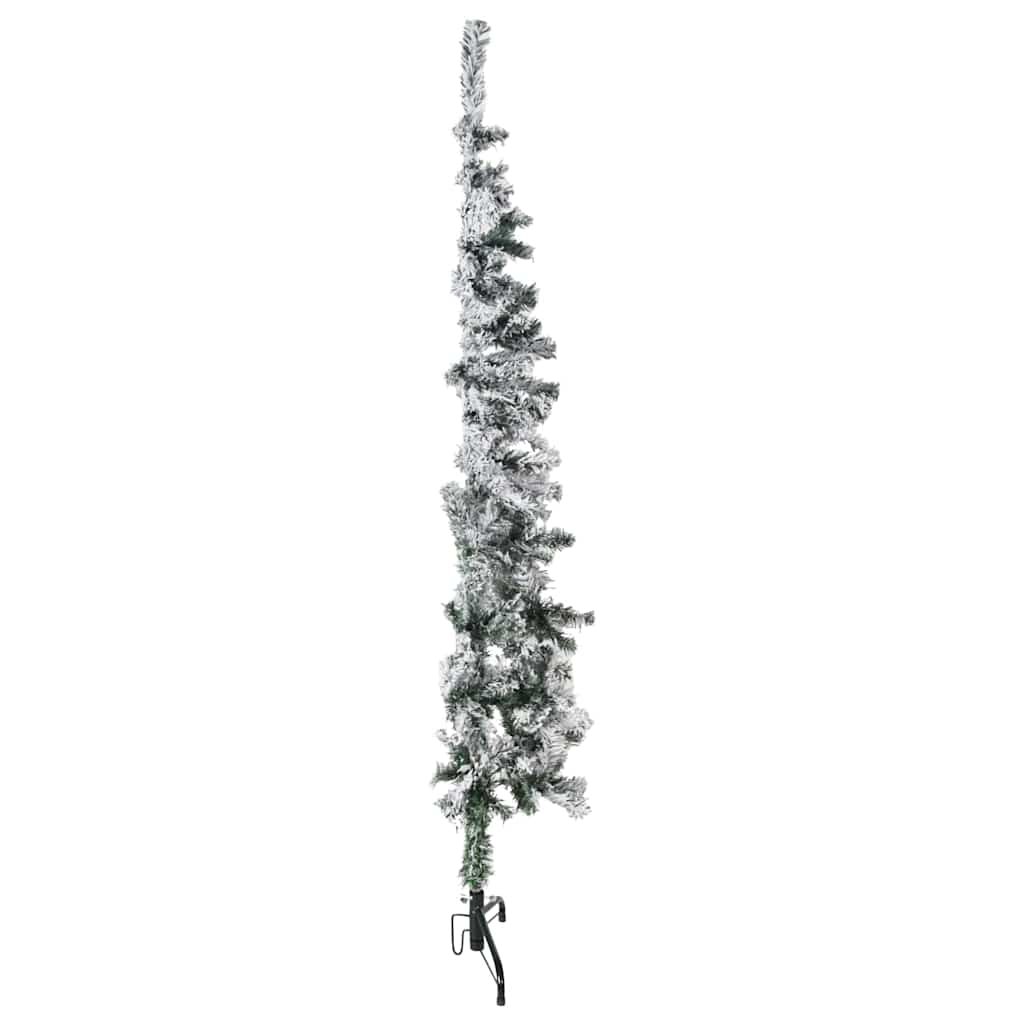 VidaXL Kunstkerstboom half met sneeuw klein 150 cm
