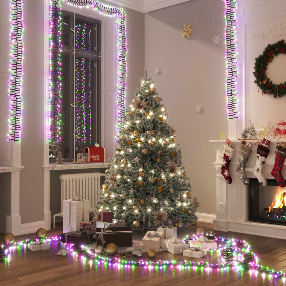 Vidaxl lichtslinger cluster met 2000 led's pastel meerkleurig pvc
