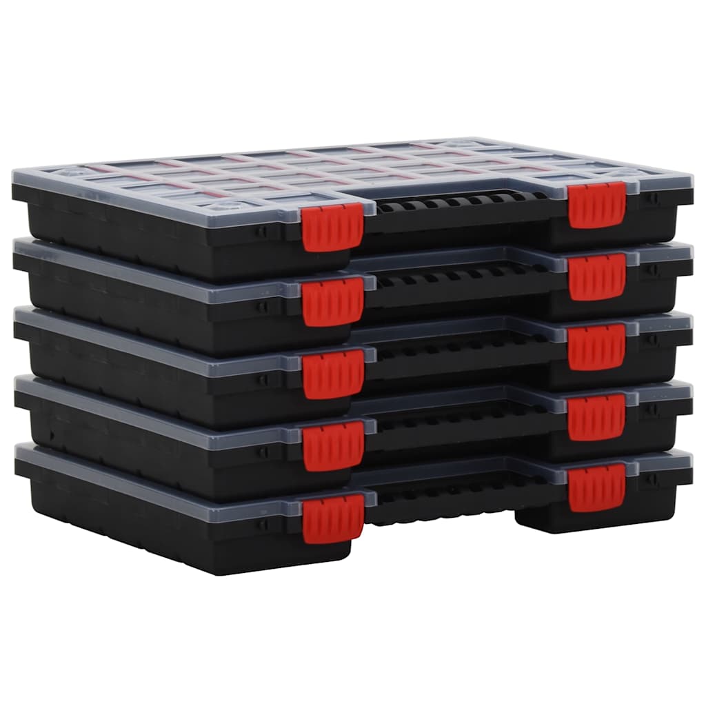 VidaXL Assortimentdozen 5 st 40x30x5 cm polypropyleen