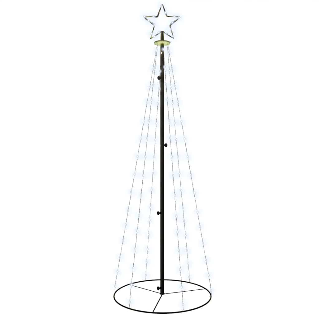 Vidaxl kegelkerstboom 108 led's 70x180 cm koudwit