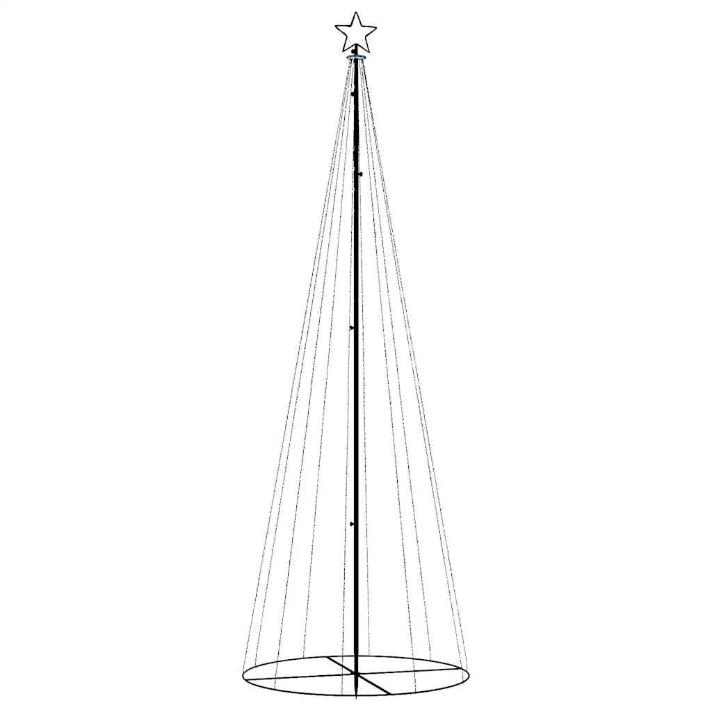 Vidaxl kegelkerstboom 310 led's 100x300 cm meerkleurig