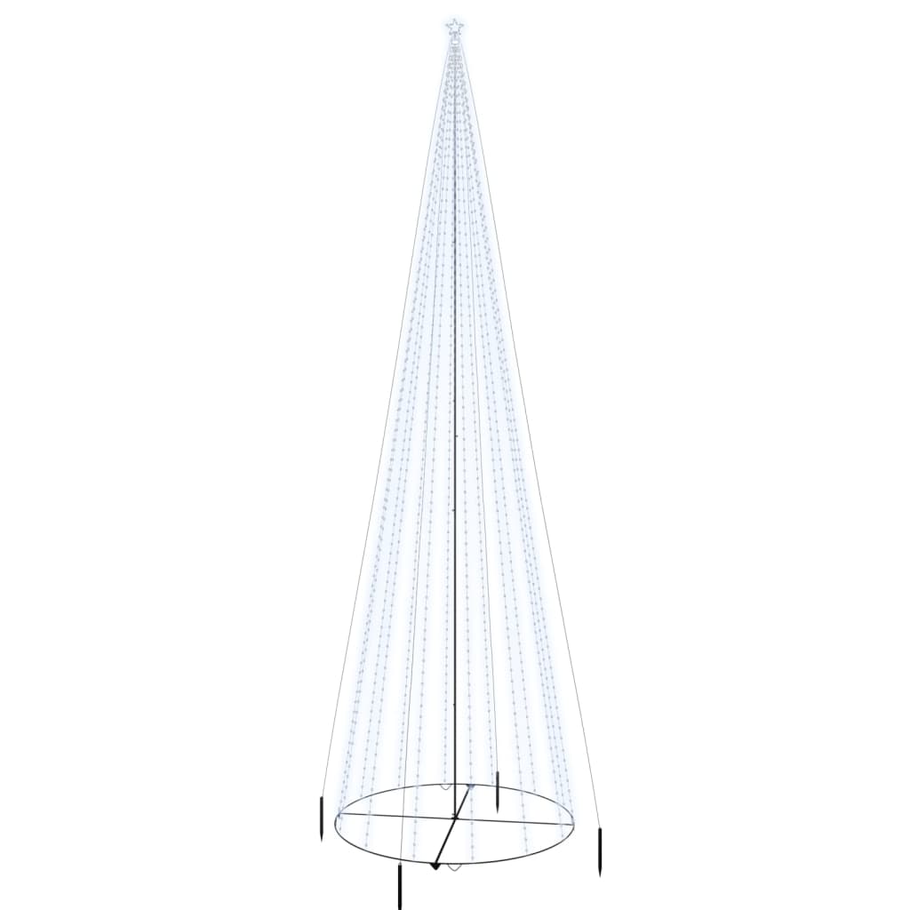 Vidaxl kegelkerstboom 1134 led's koudwit 230x800 cm
