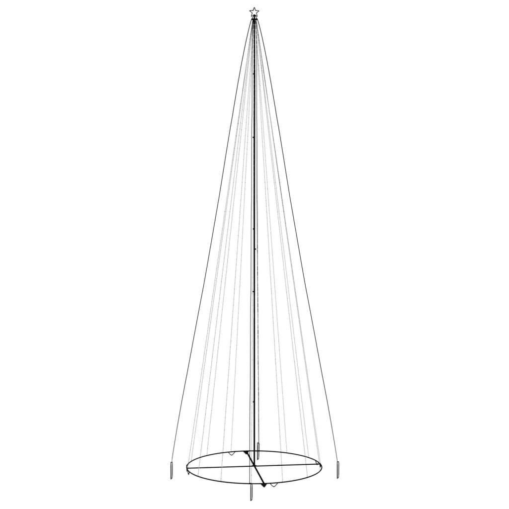 Vidaxl kegelkerstboom 1134 led's koudwit 230x800 cm