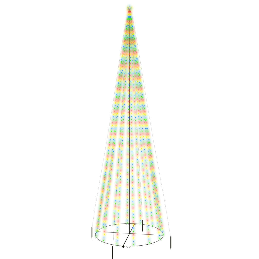 Vidaxl kegelkerstboom 1134 led's meerkleurig 230x800 cm