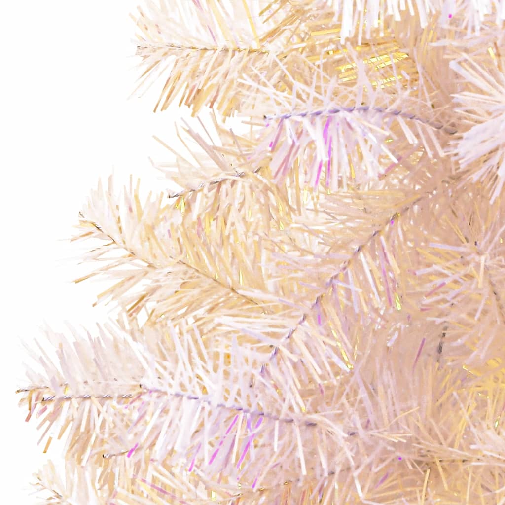Vidaxl kunstkerstboom met iriserende 150 cm pvc wit