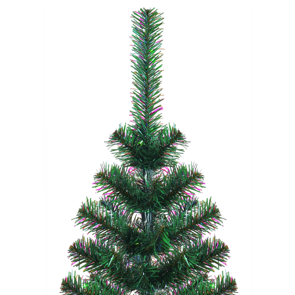 Vidaxl kunstkerstboom met iriserende veranda 240 cm pvc groen