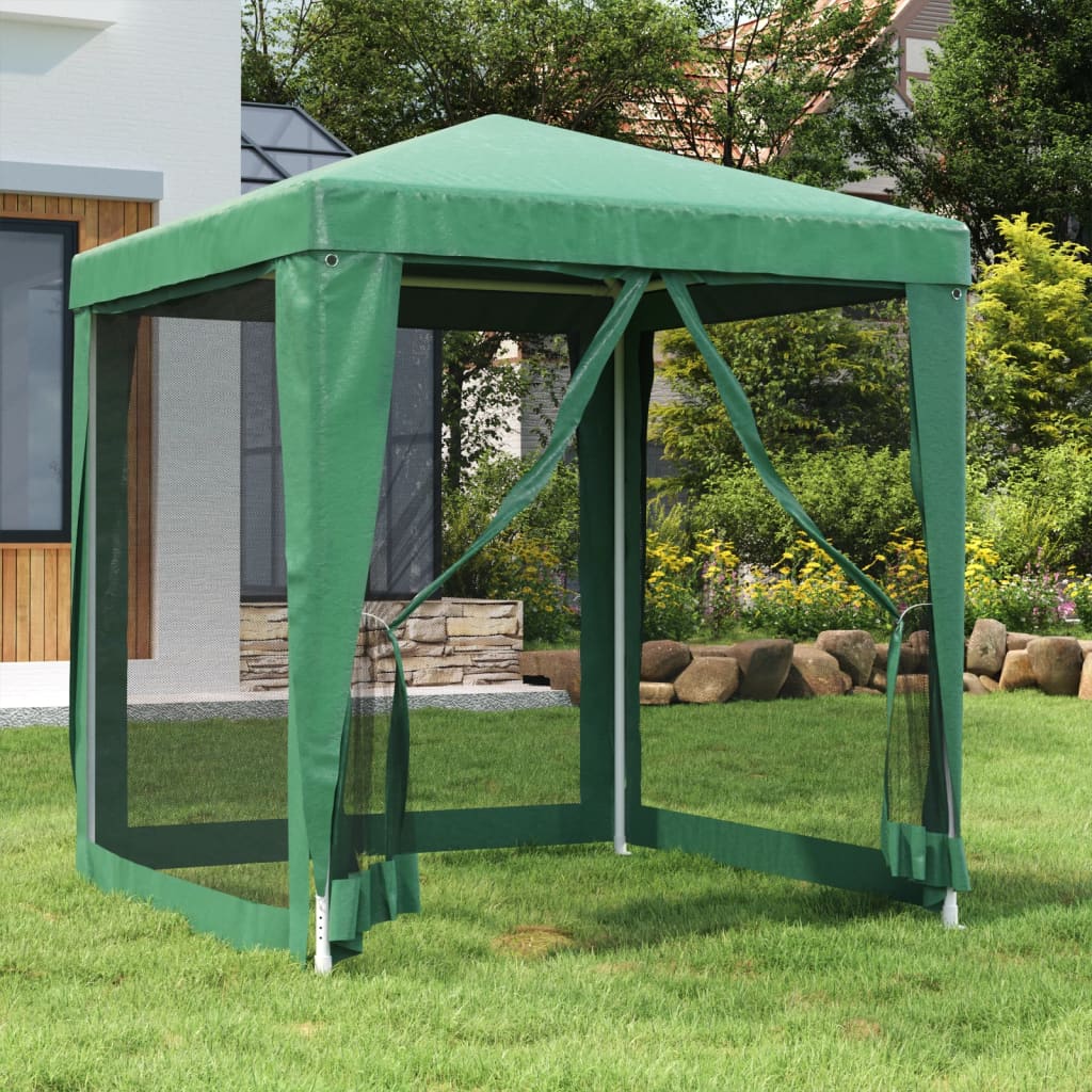Vidaxl partytent met 4 gaas zijwanden 2x2m hdpe groen