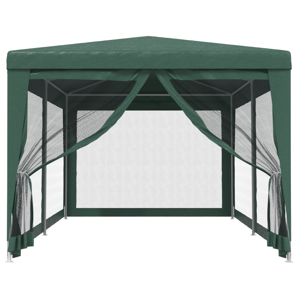 Vidaxl partytent met 6 mesh zijwanden 3x6m hdpe groen