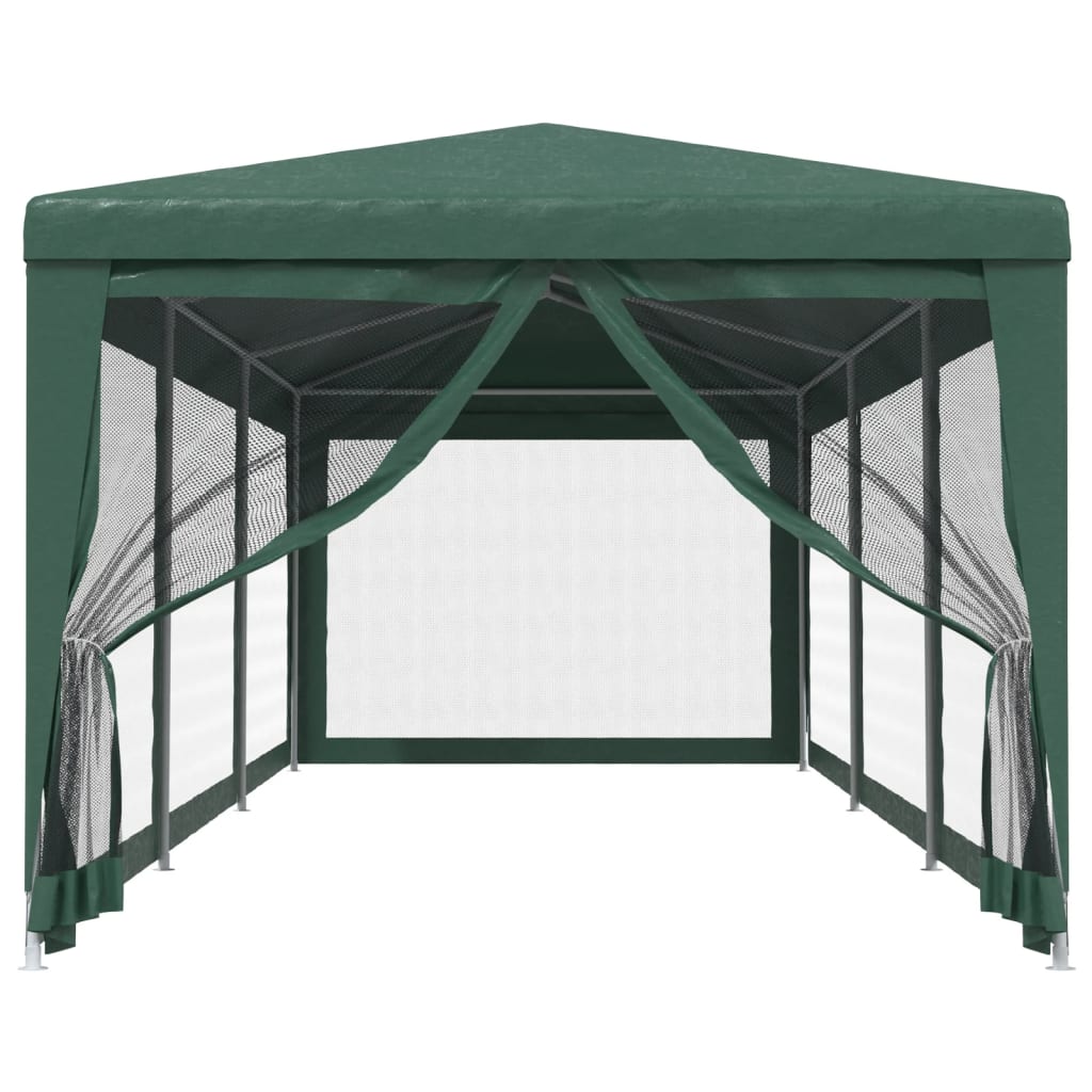 Vidaxl partytent met 8 mesh zijwanden 3x9m hdpe groen