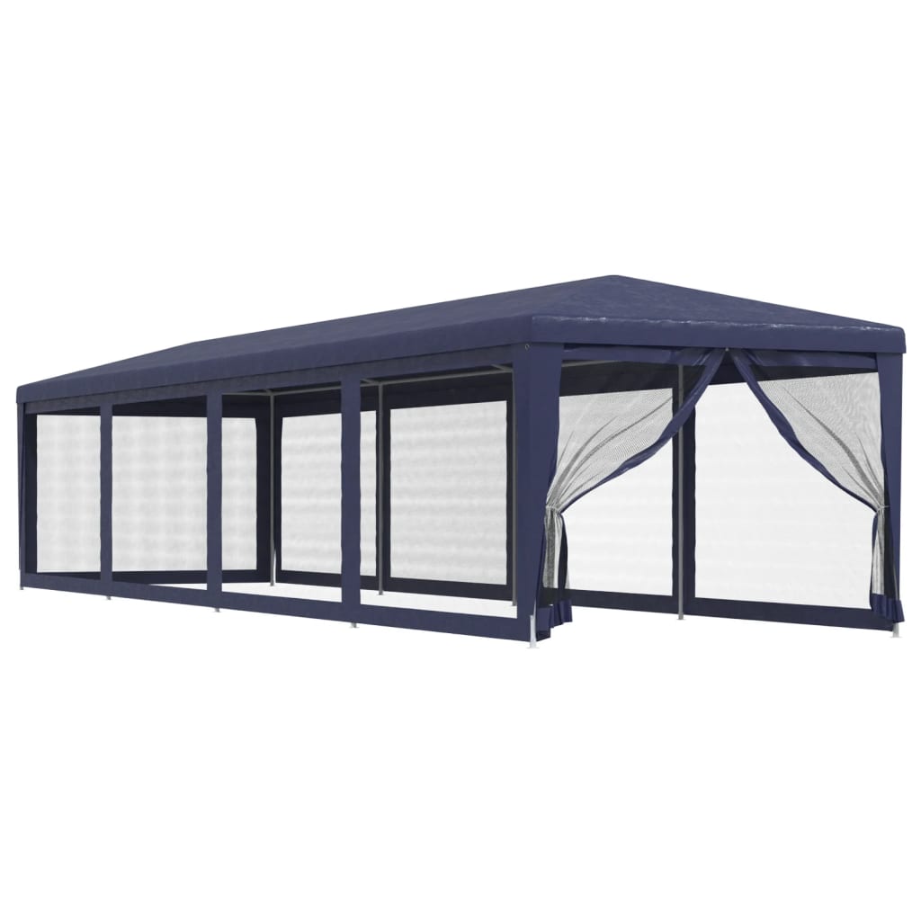 Vidaxl partytent met 10 mesh zijwanden 3x12m hdpe blauw